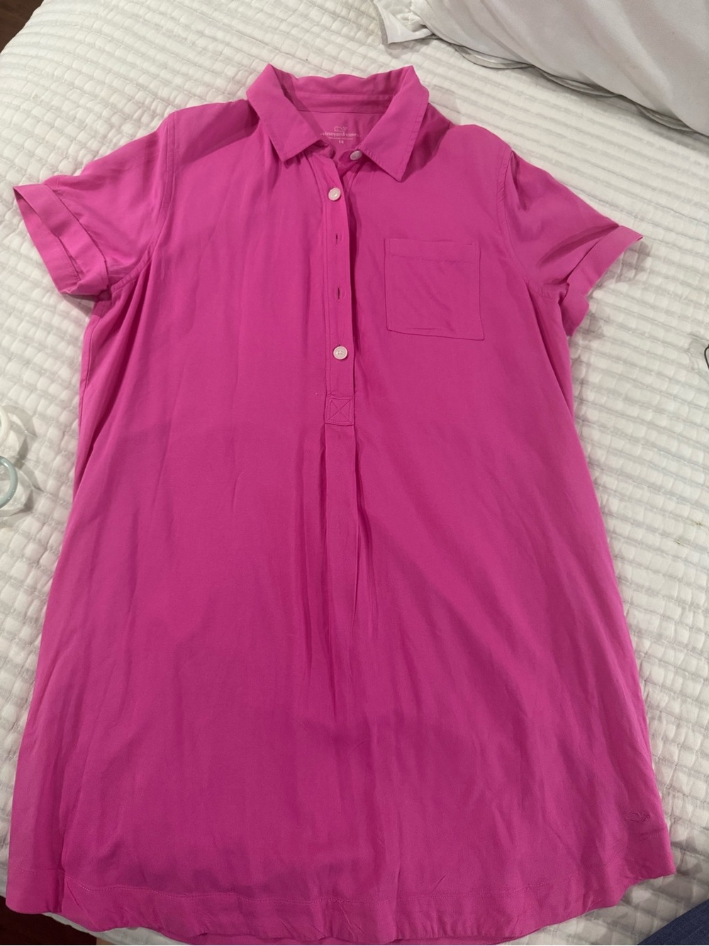 Vineyard Vines Hot Pink Polo Shirt Dress